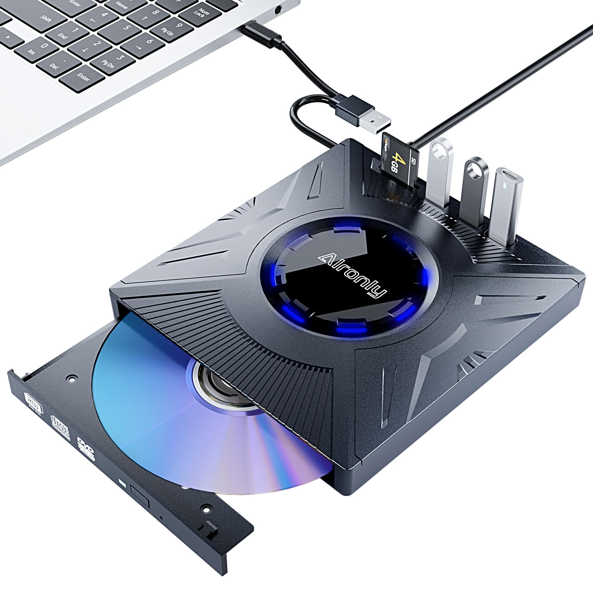Amazon.com: Alronly External CD/DVD Drive for Laptop/PC, USB 3.0